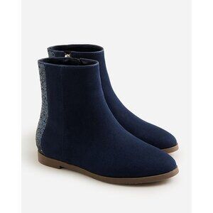 J Crew Girls' zip-up boots with glitter back BU102 Size K13